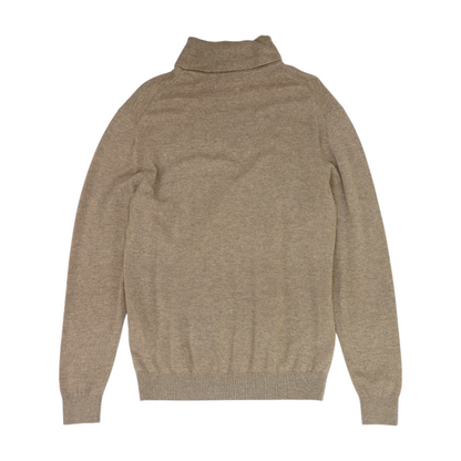 Beige Solid Pullover Sweater