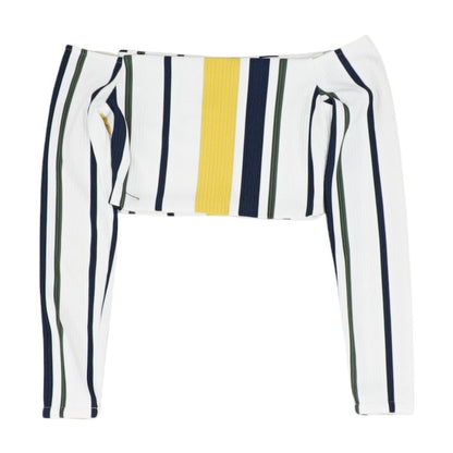 Multi Striped Long Sleeve Blouse