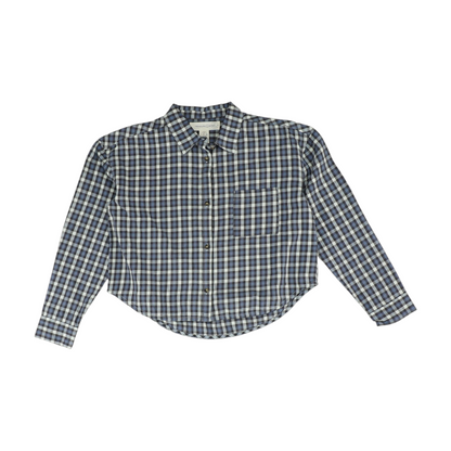 Blue Check Long Sleeve Button Down
