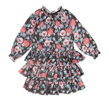 Brown Floral Dress