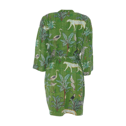 Green Graphic Robe