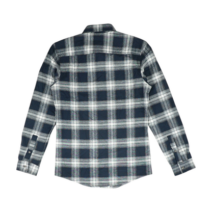 Navy Plaid Flannel Button Down