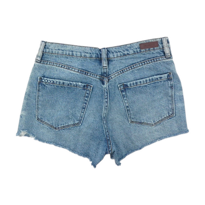 Blue Solid Denim Shorts