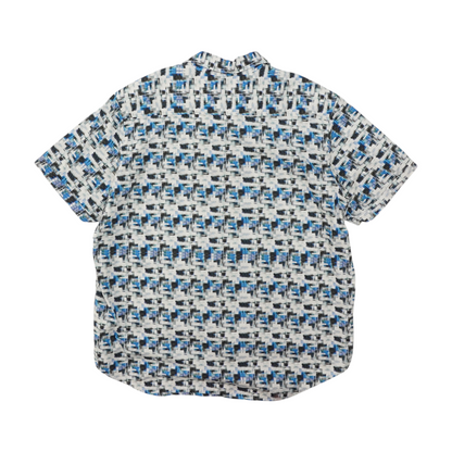 Multi Graphic Short Sleeve Button Down
