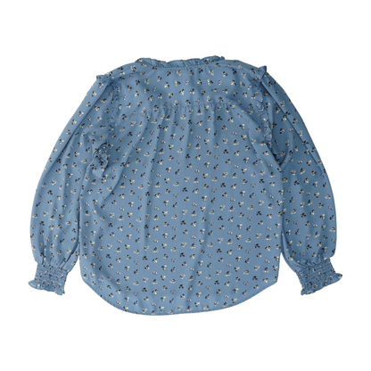 Blue Floral Blouse
