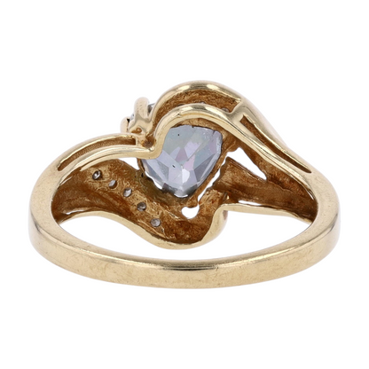 10K Yellow Gold Diamond Fashion Ring