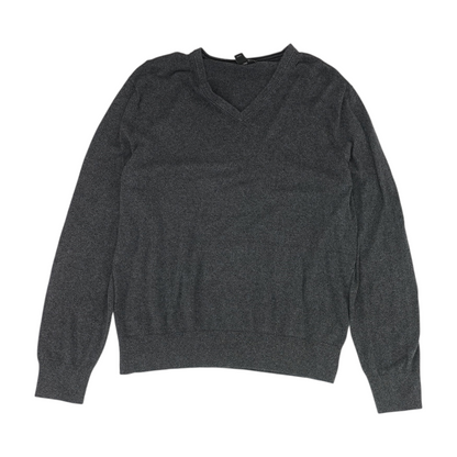 Gray Solid Pullover Sweater