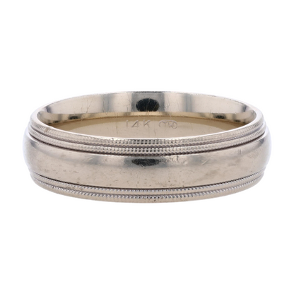 14K White Gold Band Ring