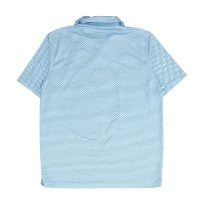 Blue Graphic Short Sleeve Polo