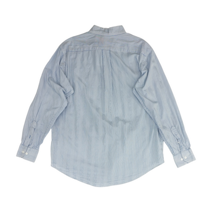 White Striped Long Sleeve Button Down