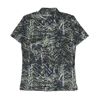 Multi Abstract Short Sleeve Button Down