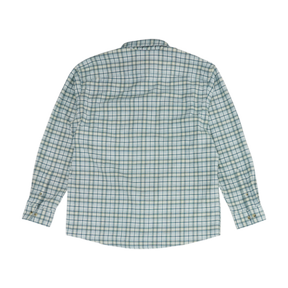 Blue Plaid Long Sleeve Button Down