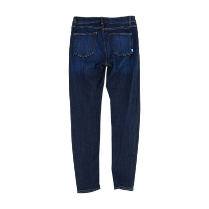 Navy Solid High Rise Skinny Leg Jeans