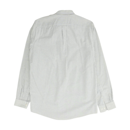 Gray Tall Striped Long Sleeve Button Down