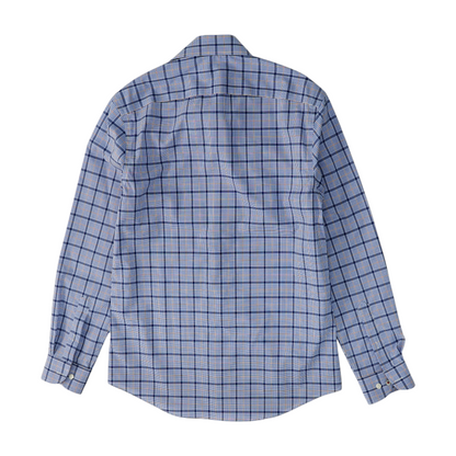 Blue Plaid Long Sleeve Button Down
