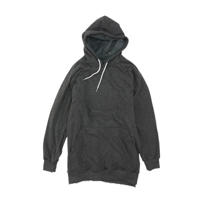 Gray Plus Size Solid Hoodie Pullover