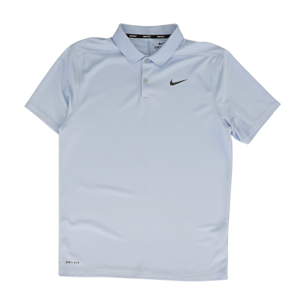 Blue Solid Short Sleeve Polo