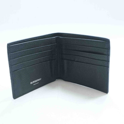 Black Icon Stripe Leather International Bifold Wallet