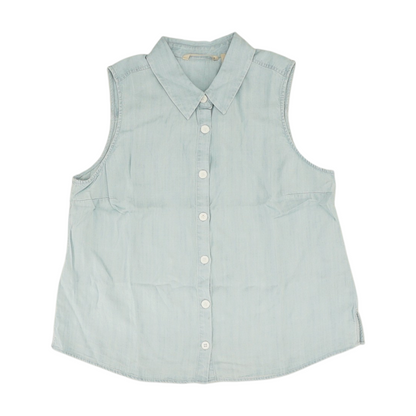 Blue Petite Button Down