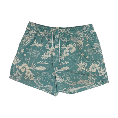 Green Graphic Swim Bottom