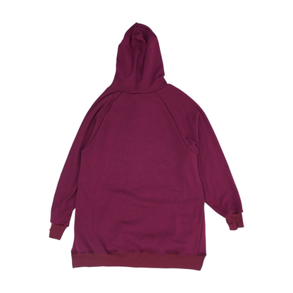 Magenta Solid Hoodie Pullover