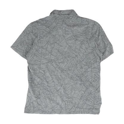 Gray Print Short Sleeve Polo