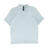 Blue Solid Short Sleeve Polo