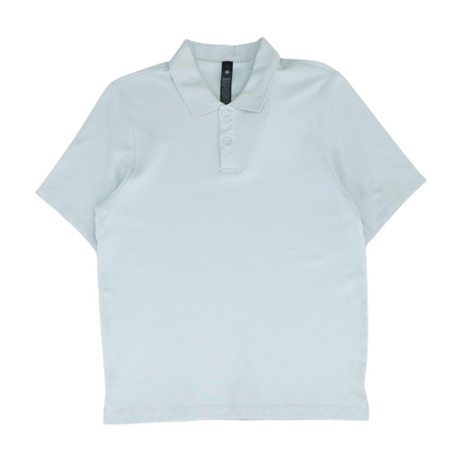 Blue Solid Short Sleeve Polo