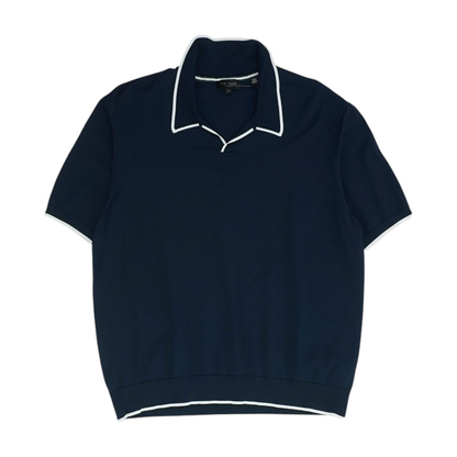 Navy Solid Short Sleeve Polo