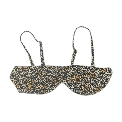 Tan Animal Print Swim Top
