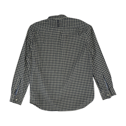 Navy Check Long Sleeve Button Down