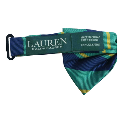 Green Striped Bow Tie
