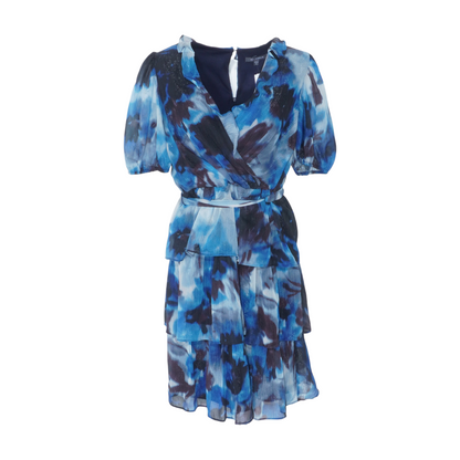 Blue Tie-Dye Midi Dress