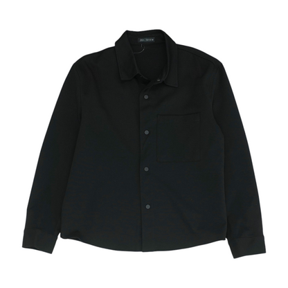 Black Solid Long Sleeve Button Down
