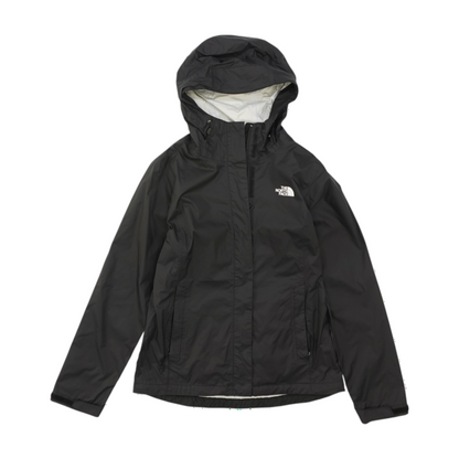Black Solid Rain Jacket