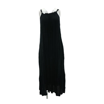 Black Solid Maxi Dress