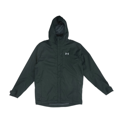 Black Solid Rain Jacket