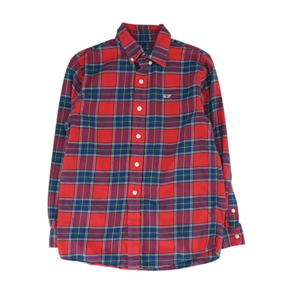 Red Plaid Flannel Button Down