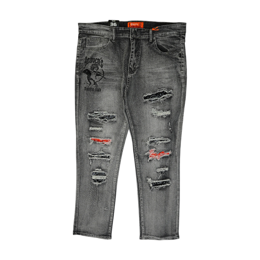 Gray Straight Jeans