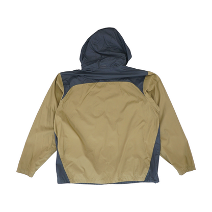 Khaki Color Block Rain Jacket