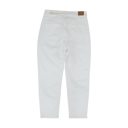 White Solid Mom Jeans