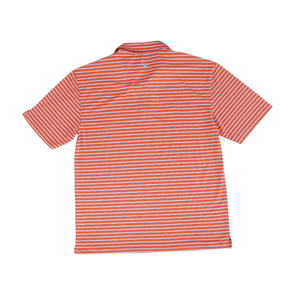 Red Striped Short Sleeve Polo