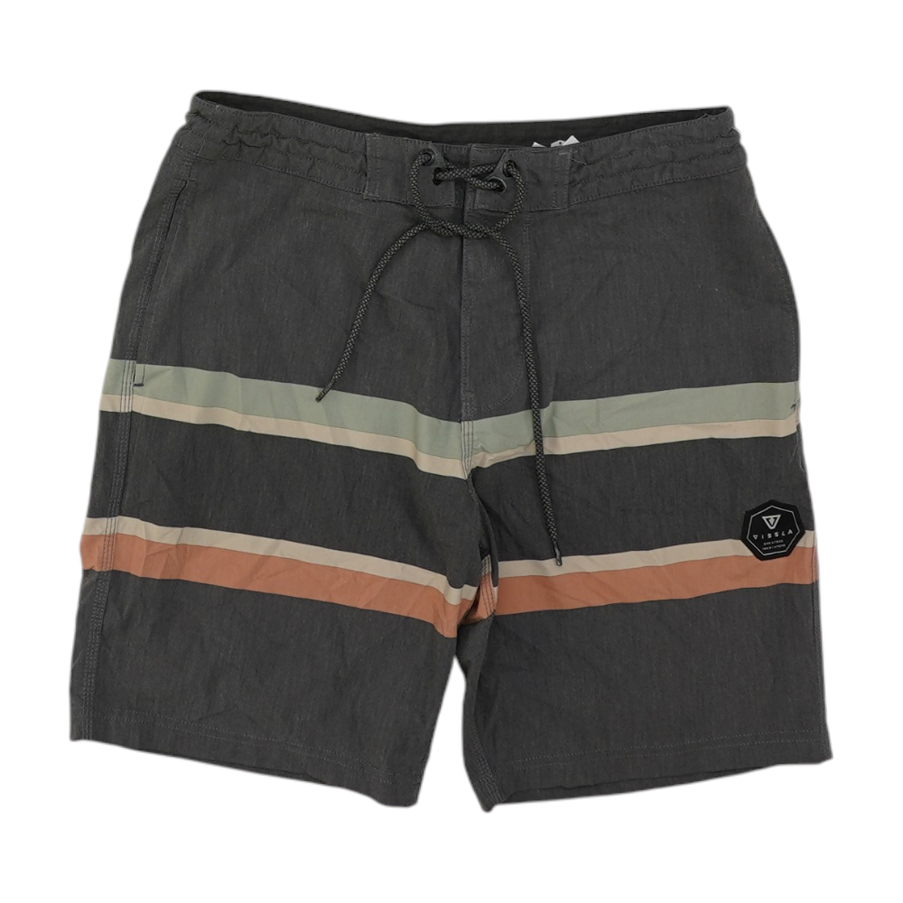 Gray Striped Swim Bottom