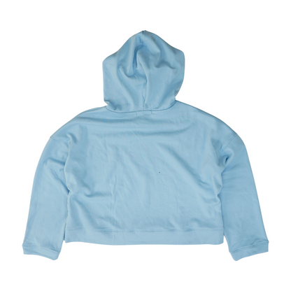 Blue Solid Hoodie Pullover