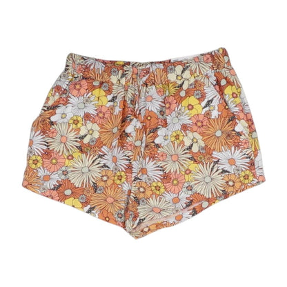 Orange Floral Shorts