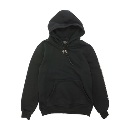 Black Solid Hoodie Pullover