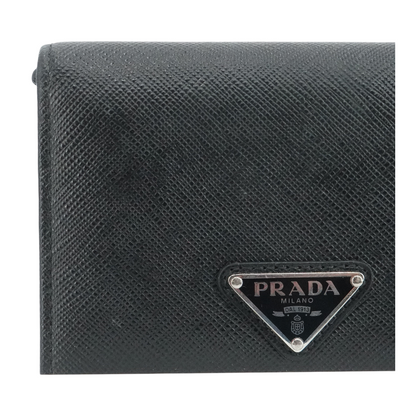 Black Small Saffiano Leather Wallet