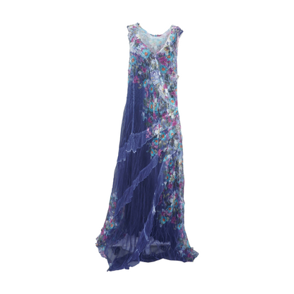 Navy Plus Floral Maxi Dress