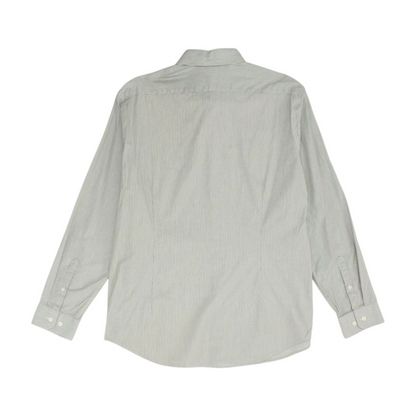 White Striped Long Sleeve Button Down