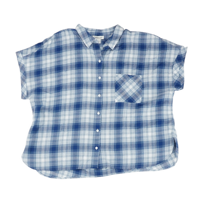 Blue Plus Plaid Button Down